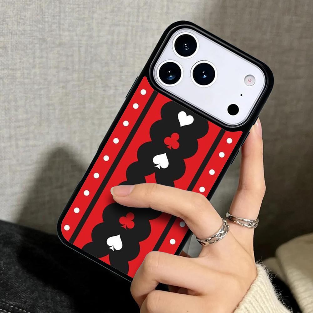 Capa Case for iPhone 17 Air 16 Pro Max 15 Plus 11 13 Mini 14 12 Back Phone Cover Poker Playing Card