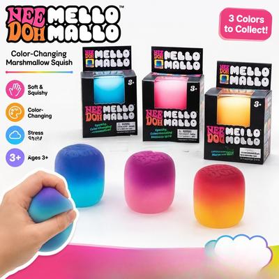 Farbwechselndes Marshmallow-Quetschspielzeug - Lichtexposition ändert die Farbe, baut Stress ab.