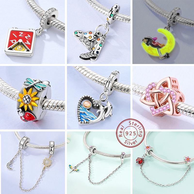 New 925 Silver Charms Beads Fit Original Bracelet Necklace Charm DIY Jewelry For Women Gift