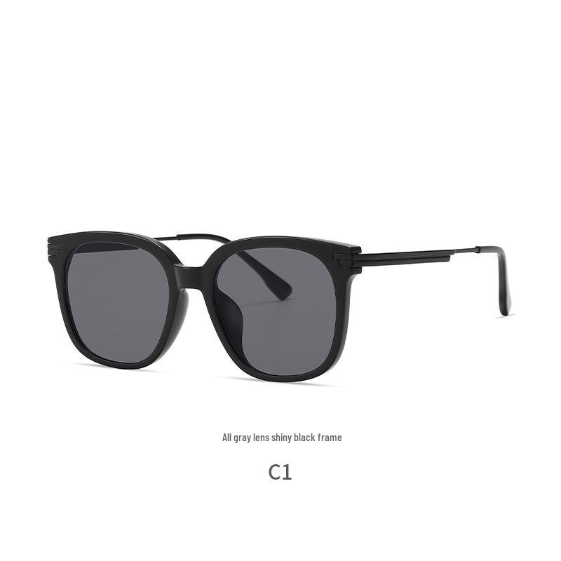 Women's Retro Square Acetate Sunglasses: Large Frame, High-End Feel, Face Slimming, Sunshade & Driving-Specific.