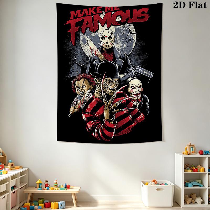 Horror Villain Pattern Home Decor Tapestry, Wall Hanging, Decorative RV Wall Cloth.SGT0917384