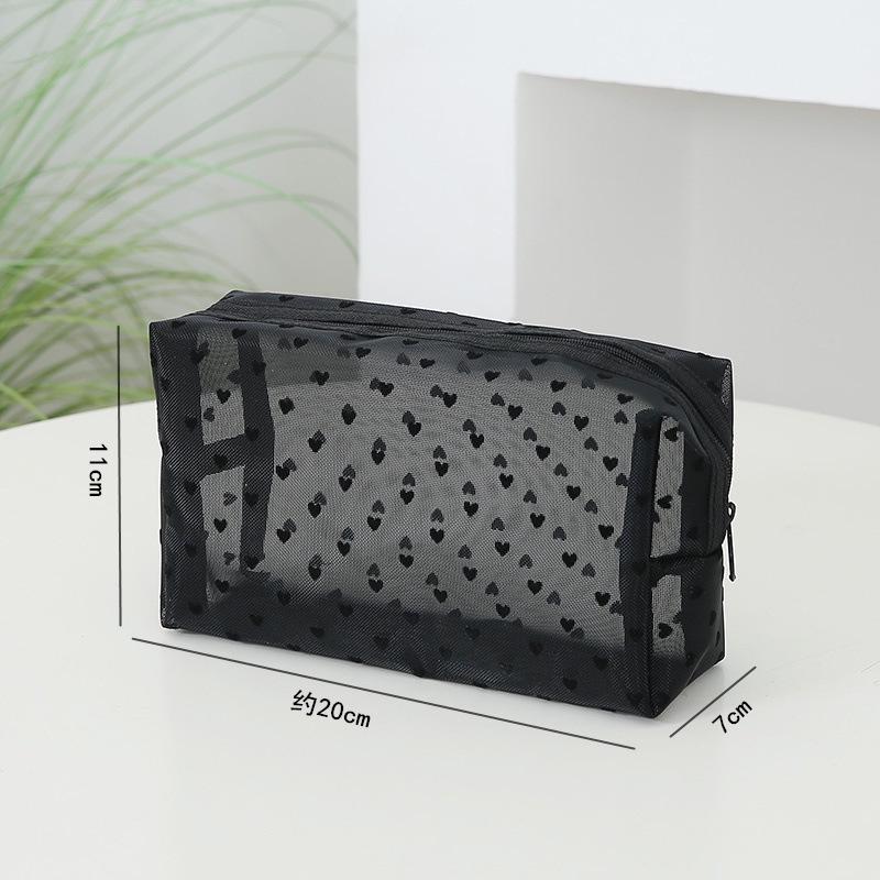 Custom Transparent Mesh Makeup Bag - Large Capacity, Portable Toiletry and Cosmetic Storage Bag for Women