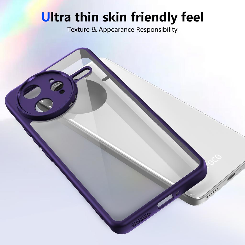 For Xiaomi Redmi K80 Pro 5G/Poco F7 Ultra 5G Case Matte Skin Touch Clear PC+TPU Shockproof Phone Back Cover
