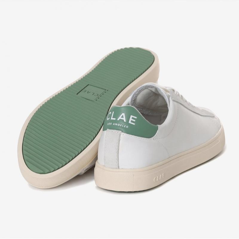 Clae California Hvite Skinn Sneakers Sceu231br00