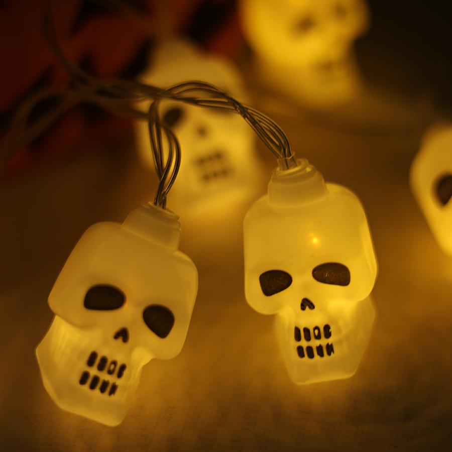 Cross Border LED Skull Light String Halloween Decorative Colorful Lights Ghost Festival Dance Party Decoration String Lights