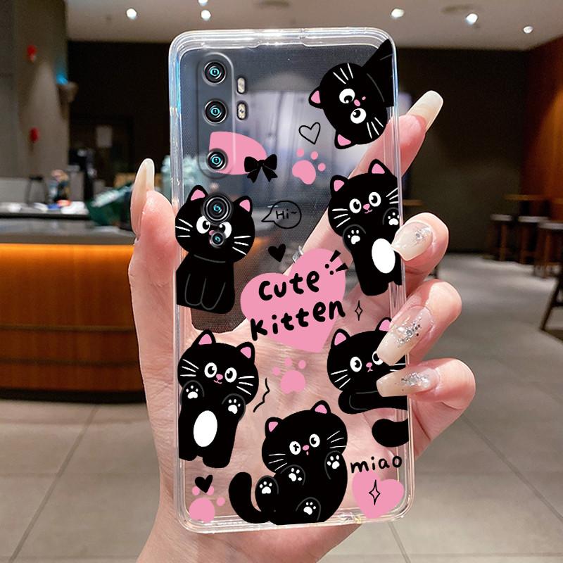 Phone Case For Xiaomi Mi cc9 Pro/Mi Note 10/Mi Note 10 Pro Butterfly Bow Protective Casing Transparent Soft Silicone TPU Cover