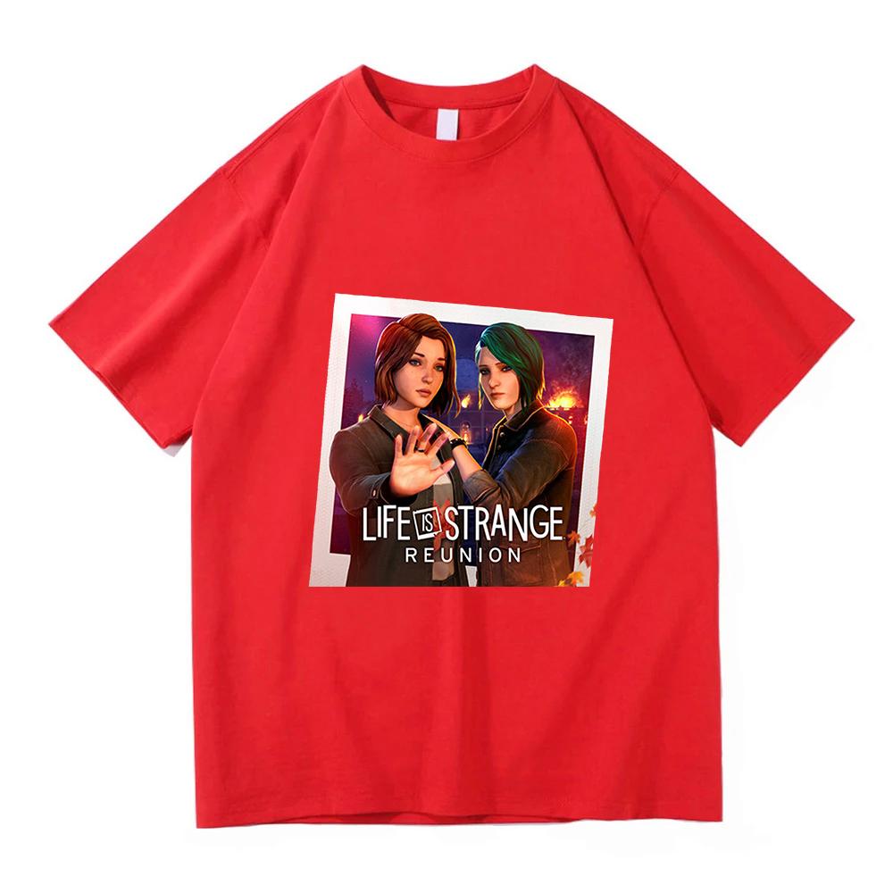 Life Is Strange Reunion Tshirt Summer Short Sleeve Soft Male Tshirts Hot Game Fashion Design Graphic Merch Unisex Streetwear L