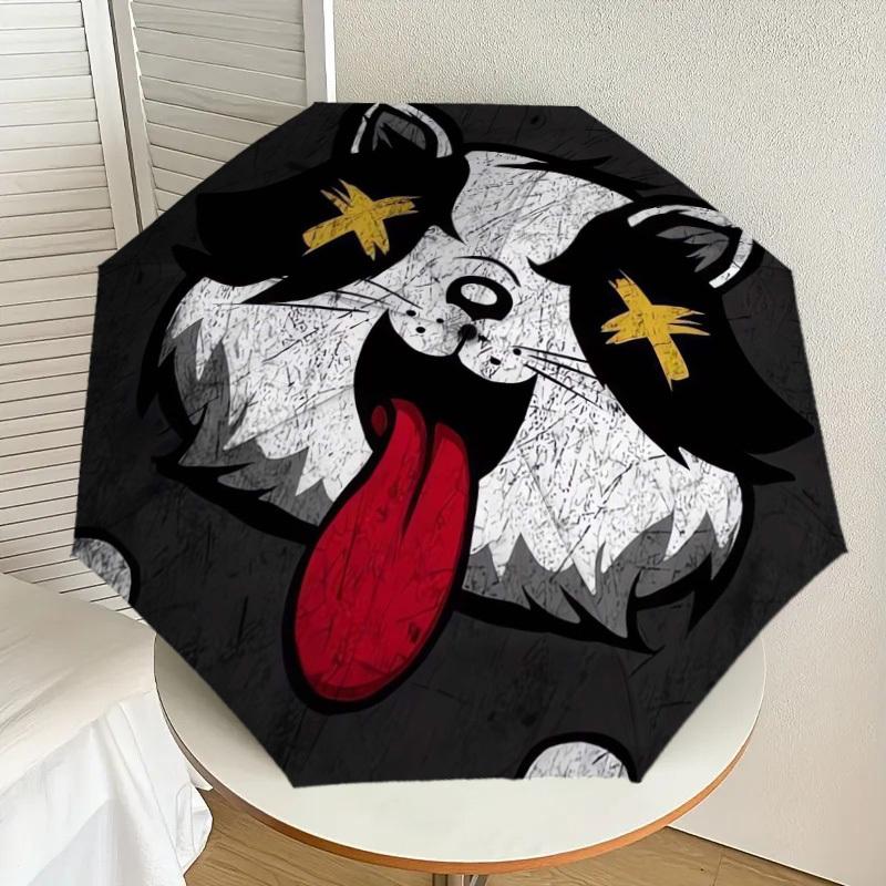 

1pc Happy Cat with Big Smile Umbrella with Plastic Handle,Suitable for All Seasons Home Travel Outdoor UmbrellaDD501