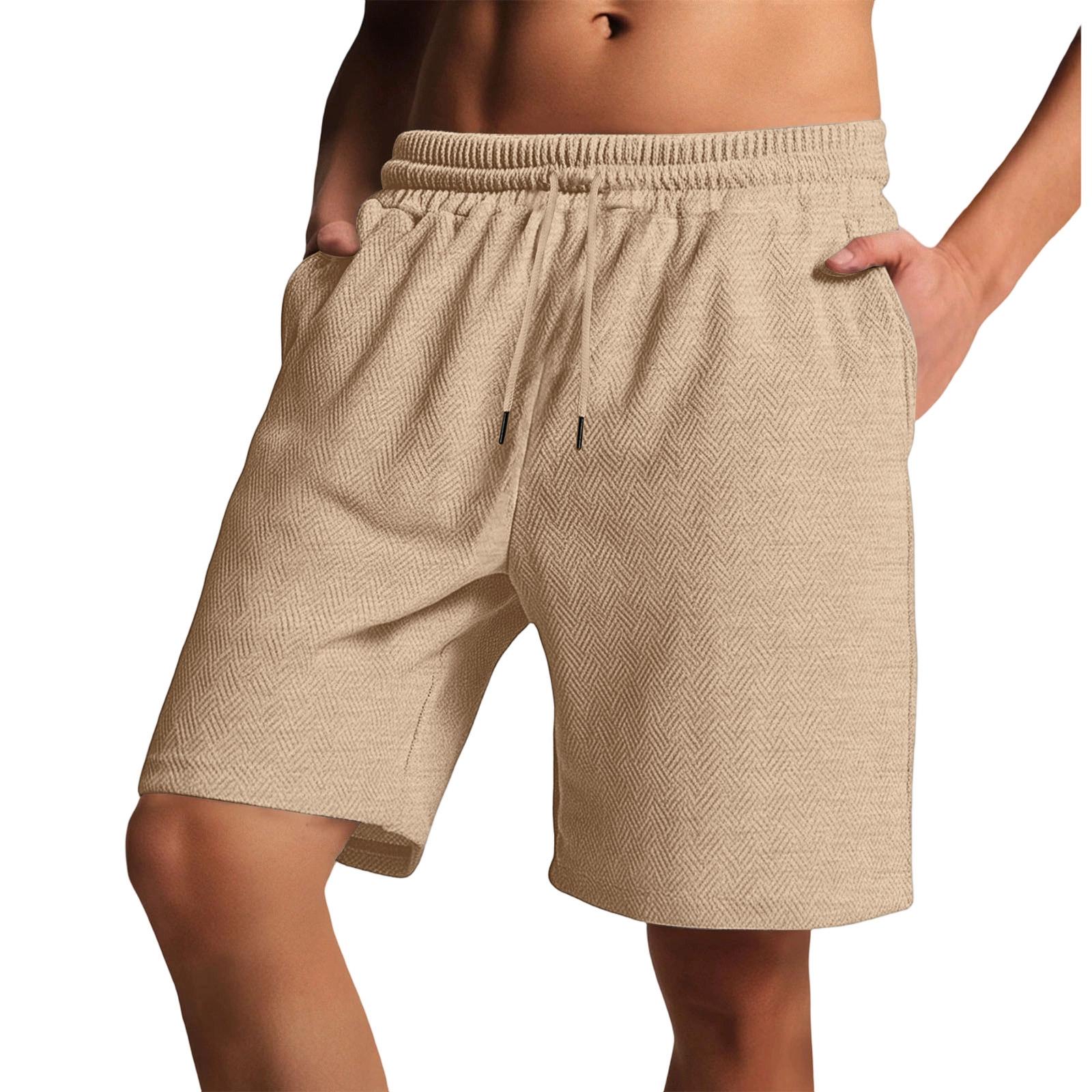 Heima A Heren Shorts Casual Badstof Ontspannen Pasvorm Sportschool Shorts Heren Atletische Shorts voor Heren Trainshorts Heren L kaki