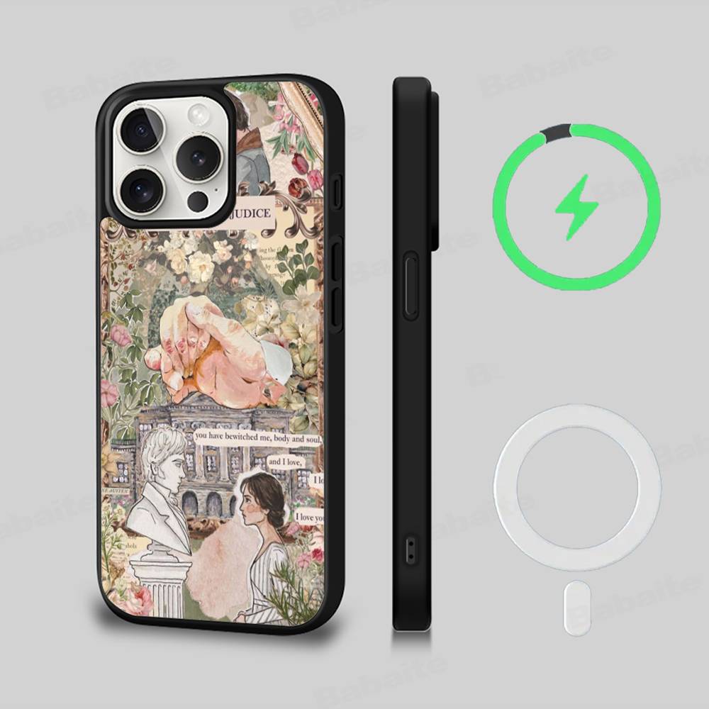Pride And Prejudice Jane Austen For Magsafe Magnetic Wireless Phone Case For IPhone 11 12 13 14 15 16 17 Pro Max Plus Cover