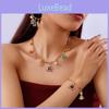 Christmas Seasonal Jewelry Set With Alloy Hand Chain And Pendant For Festive Decor