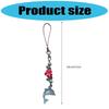 Whimsical Dolphin Egg Flower Key Ring Handcrafted Beaded Resin Charm Pendant For Backpack Zippers Decoration
