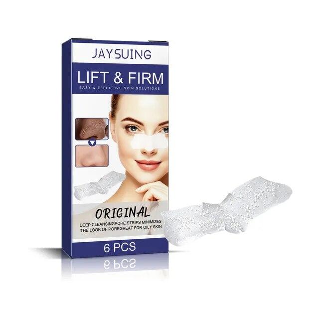 Cerotti per la rimozione dei punti neri, pulizia profonda, trattamento per acne e brufoli, punti neri, restringimento dei pori, rassodanti, leviganti, strisce per i pori del naso, 6 pezzi