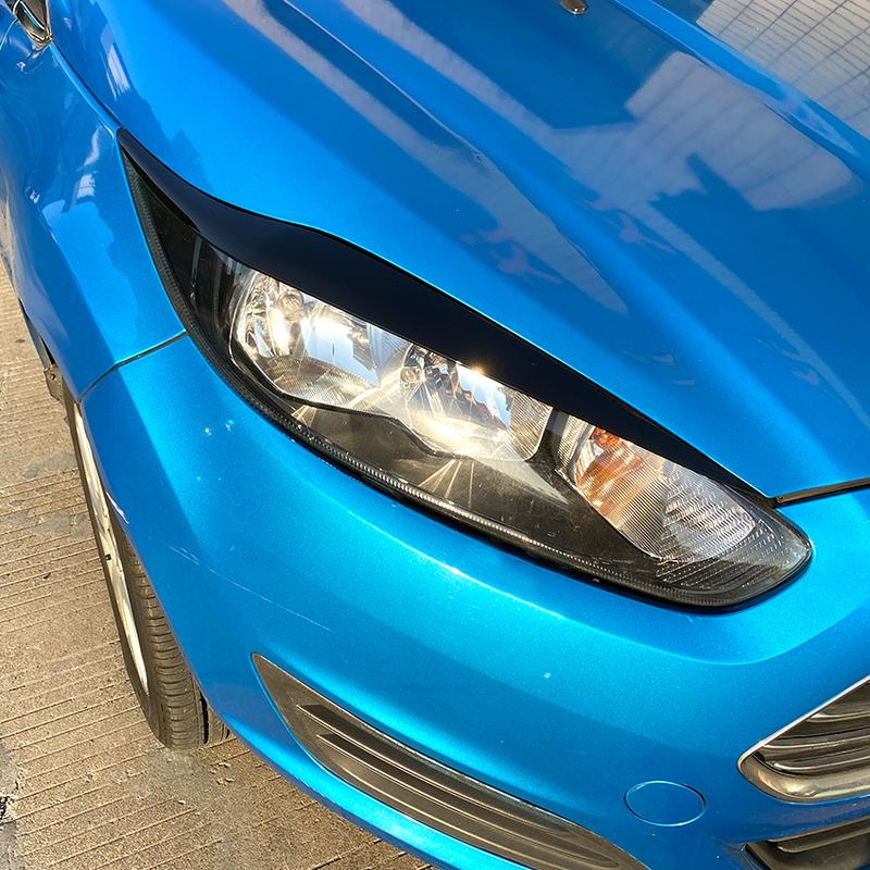 ABS Material Car Front Headlight Eyebrows for Ford Fiesta MK 6.5/7.5 2013-2017 Auto Aftermarket Parts Cross-Border Modifications