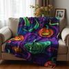 Transparent Pink Floral Anime Cartoon Flannel Blanket Soft Warm Throw for Bedroom Sofa Car Kids Holiday Gift