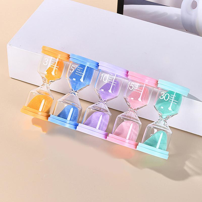 1Pc 3/5/10/15/30 Minutes Colorful Sandglass Children Kid Gift Toy Sand Timer Hour Glass Home Decoration Sand Clock
