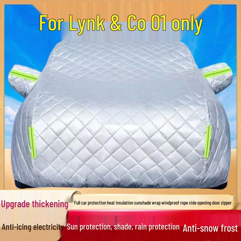 

2025 Lynk & Co 01 Car Cover: Heat Insulation, Sun & Rain Protection, Thickened for Hail, Snow, and Frost Shielding. Thickened with Cotton Hail Protection, All Seasons