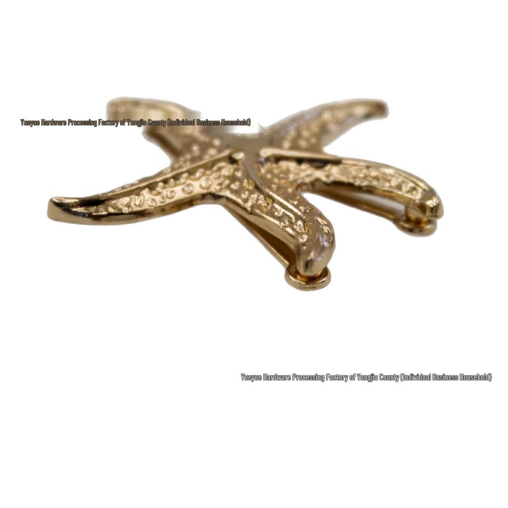 Electroplated Starfish Pendant - 54mm Retro Alloy Ocean Jewelry Accessory