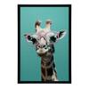 Giraffe mit rosa Brille Giraffe mit rosa Brille, 30x40 cm, ohne Rahmen, Premium-Leinwand auf Keilrahmen