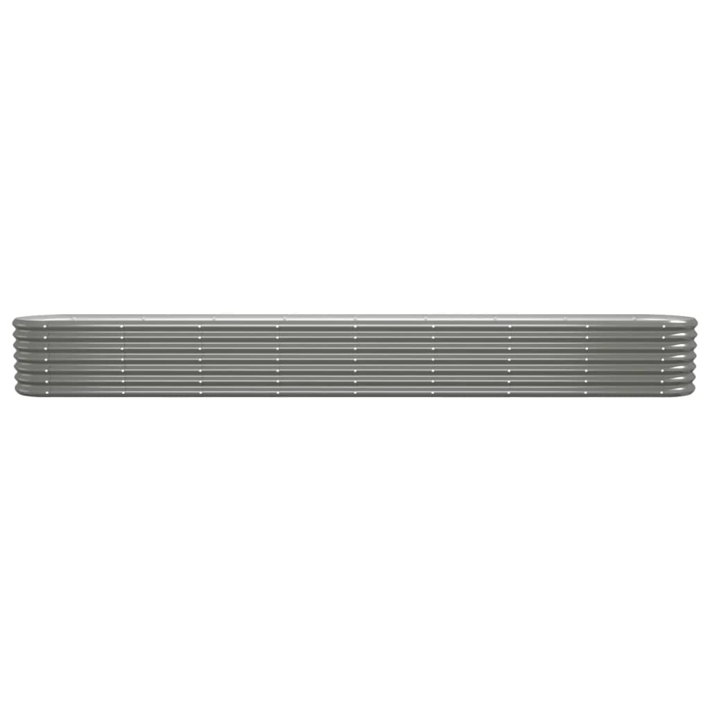 Raised Garden Bed Galvanized Steel 332 X 40 X 36 Cm Gray