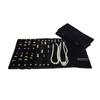 High Quality Black Velvet Jewelry Storage Roll Ring Necklace Pendant Earrings Watch Storage Roll Jewelry Storage Display Props