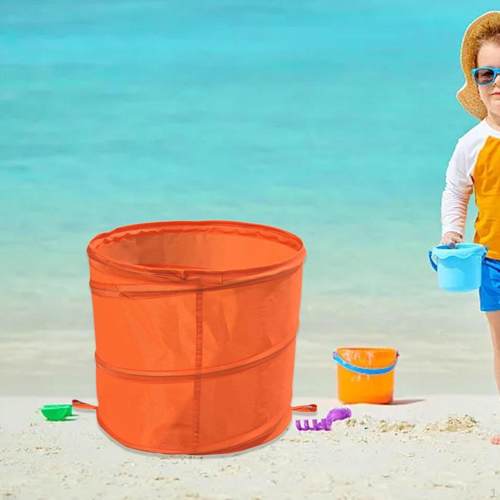 Backyard Golf Bucket Easy To Store Oxford Cloth Foldable Storage for Indoor Outdoor Family