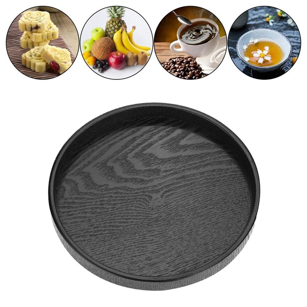 Round Shape Wood Serving Tray Solid Wood Tea Serving Tray Round Serving Tray  Restaurant Use