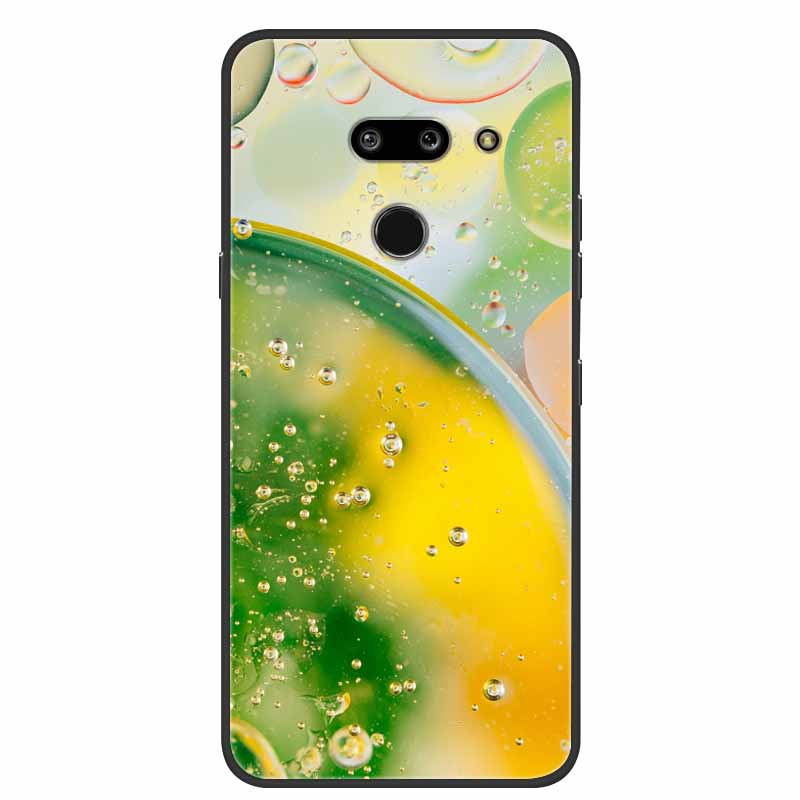 Für LG G8 G8S ThinQ Schwarze Hüllen Weiche Silikon TPU Handyhüllen Für G 8 S 8S ThinQ Luxus Rückabdeckung Funda Cartoon Schale Para Capa