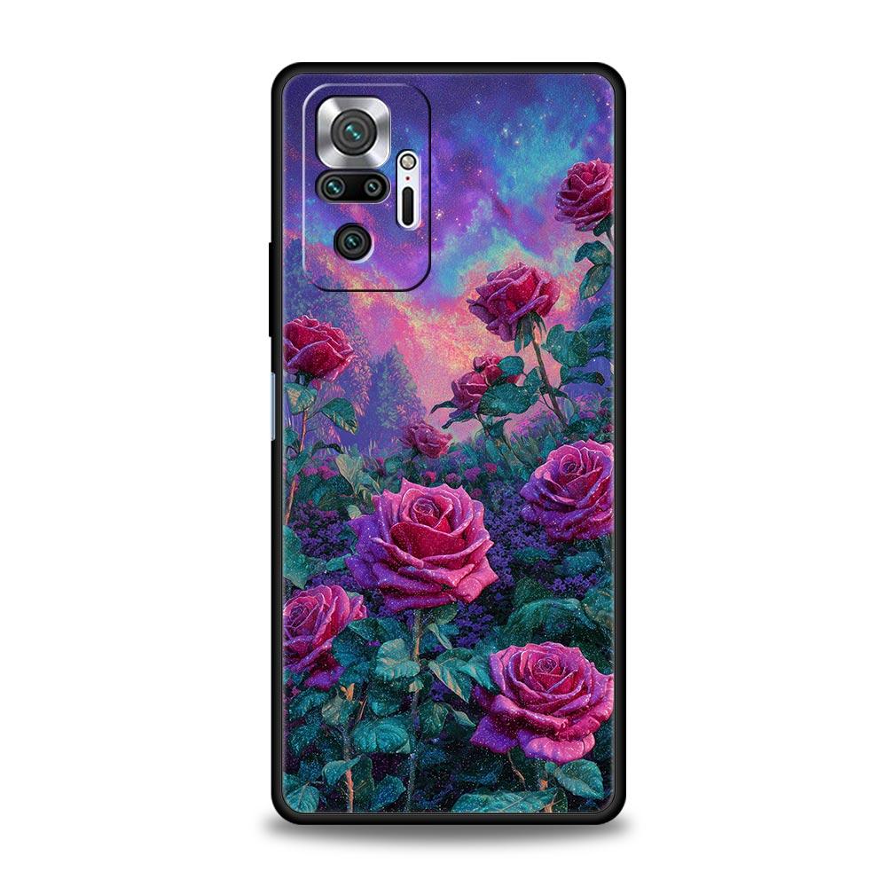 Oil Painting Flowers Pattern Design Phone Case Cover for Redmi 14C 10C Note 15 14 13 12 10 11 K40 Pro Plus 5G Soft TPU Shell