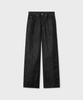 Bellie Mid-Wide Denim Pants - Raw Black