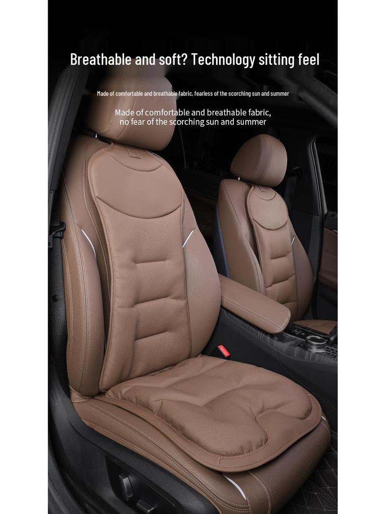 Xiaomi Ventilated All-Season Car Seat and Lumbar Support Cushions for Mercedes-Benz and BMW, with Integrated Rear Seat Trim.