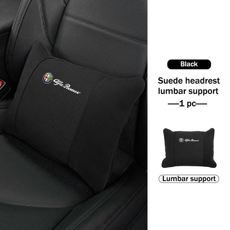 For Alfa Romeo Car Neck Pillow Head Support Pad Driver Seat Headrest Waist Support Mat 159 Giulietta Giulia 147 Mito 156 159 166
