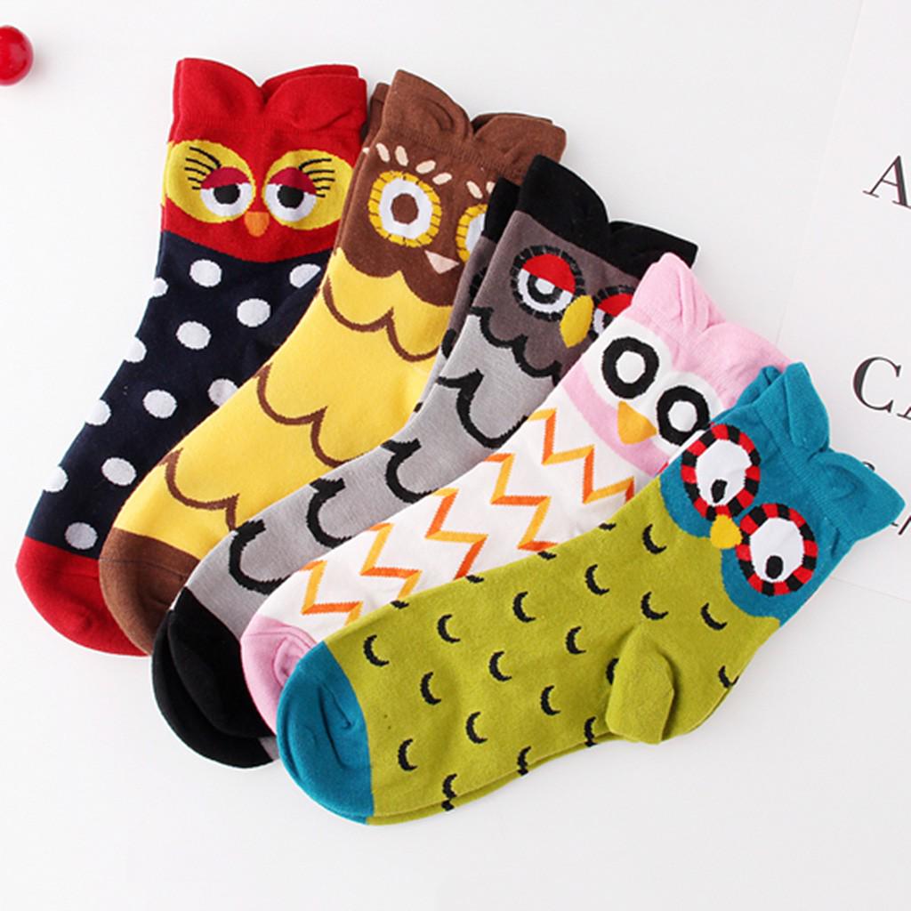 

Women s Fashion Colorful Style Fashion Cuty Owl 5 Pairs Comfortable Socks