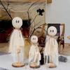 3pcs Cartoon Desktop Tabletop Mini Creative Wood Arrange Props Polyester Decorative Accessories Bow Tie Straps Ornament Halloween