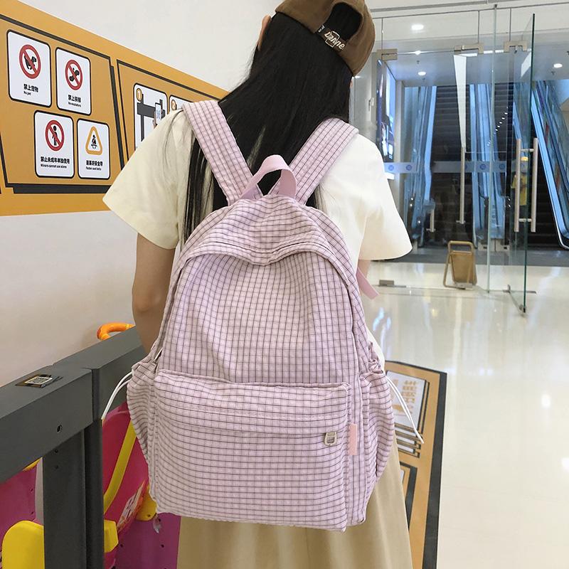 Damen Leichter Schulrucksack Große Kapazität Studenten Karorucksack