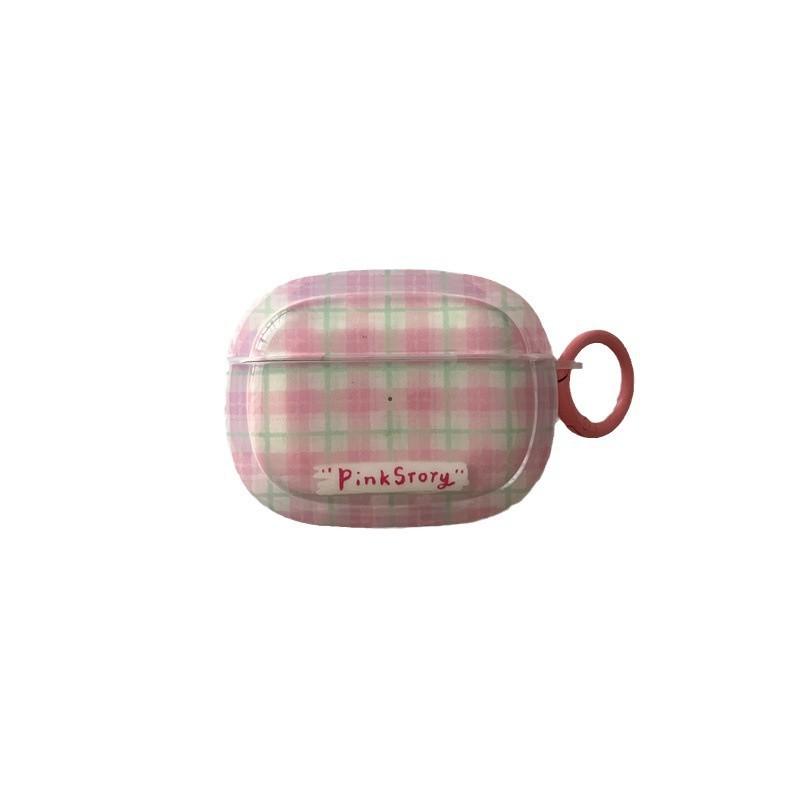 Korean ins contrasting color plaid for AirPods 1 /1 earphone protective case 1pro second and third generation girl minimalist