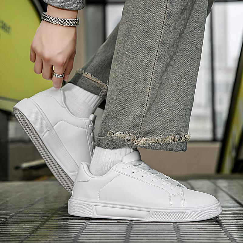 Men's and Women's Casual Sports Shoes, Fashionable and Comfortable Flat Shoes, Running Shoes, Breathable White Sneakers