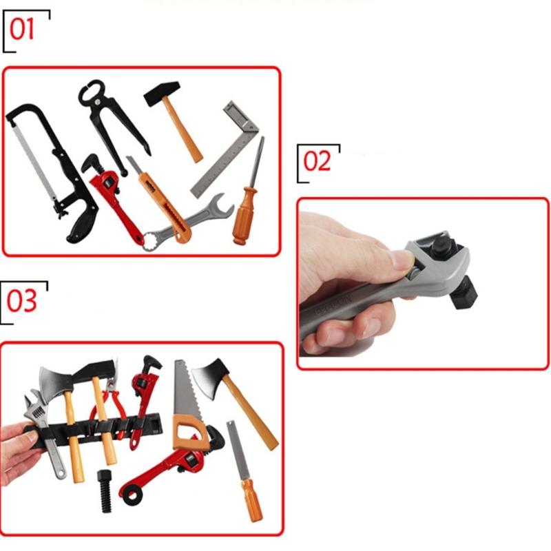 7/13Pcs Children Construction Tool Kits Realistic Plastic Workshop Toolbox Toy Early Learning Educational Play Set Toy
