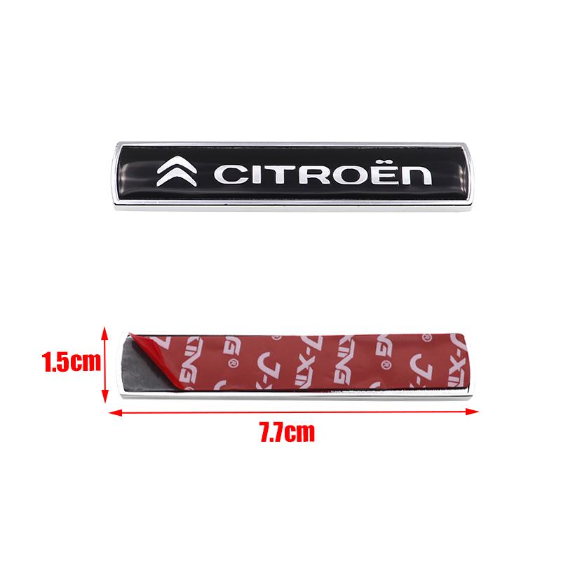 2pcs/1pair New Citroen 3D Logo Metal Car Fender Side Car Door Emblem Car Window Sticker Styling Accessories
