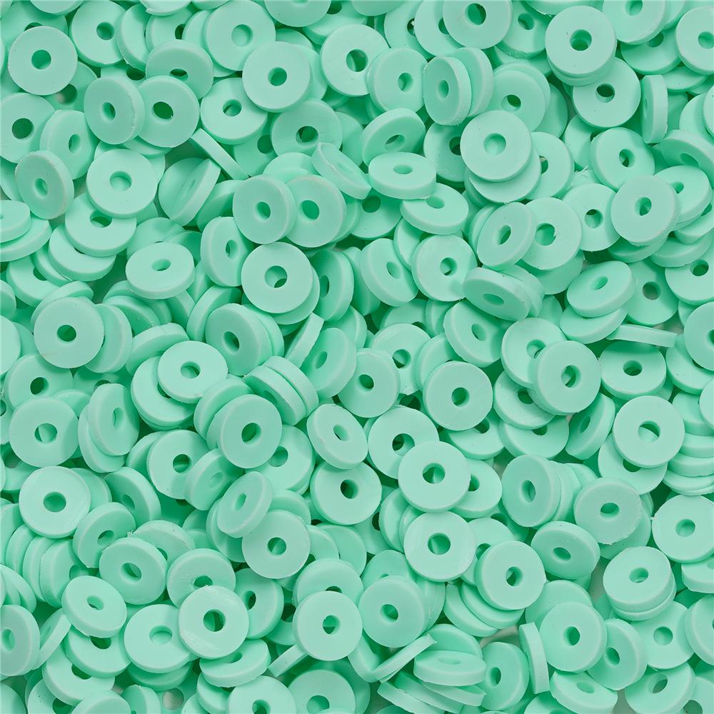 350pcs 6mm Flat Round Polymer Clay Beads Loose Spacer Beads for Jewelry Making DIY Needlework Bracelet Necklace Accessories