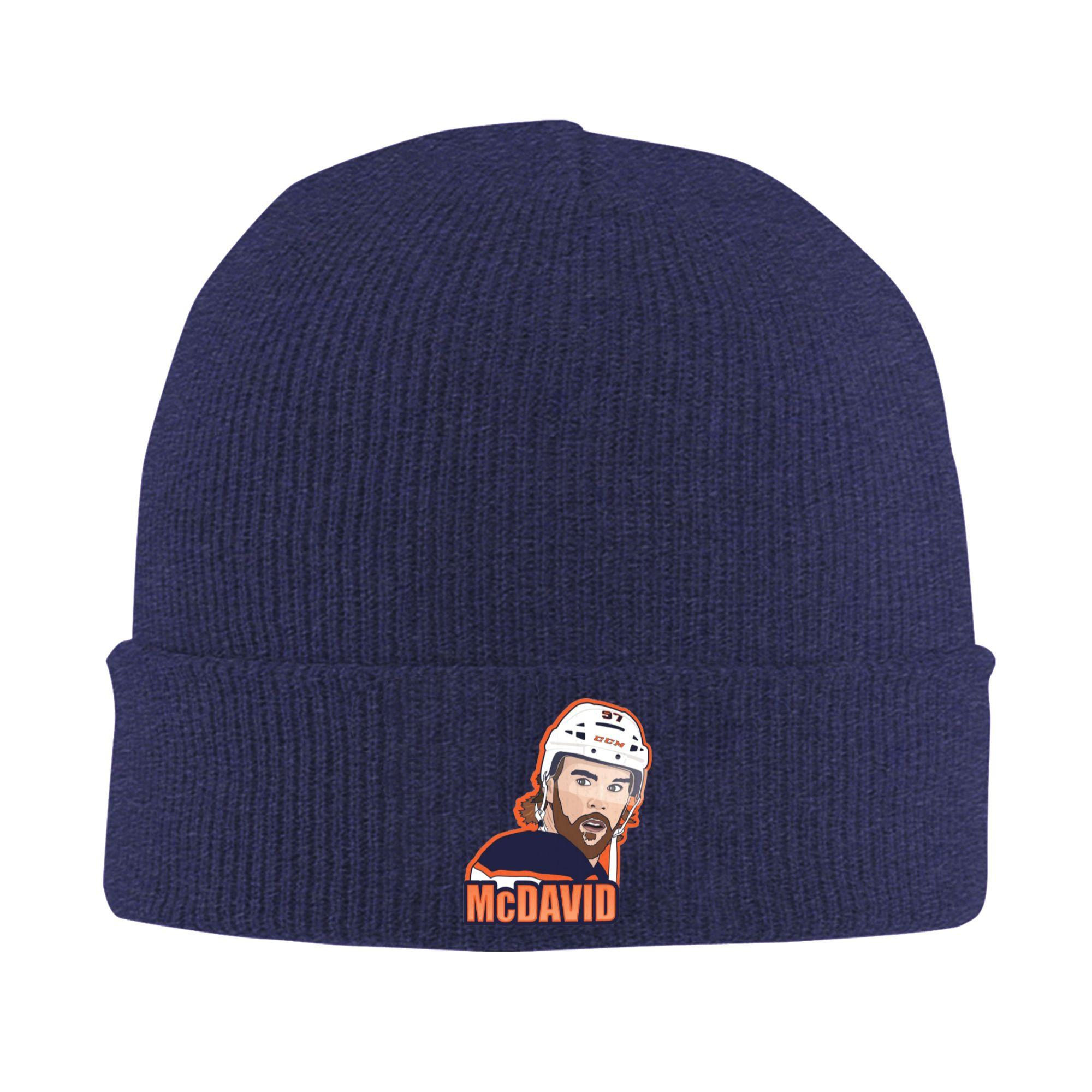 Connor McDavid 97 for Edmonton Oilers fans Winter Skullies Beanies Hat Warm Autumn Knitted Hats Bonnet Caps for Women Men One Size