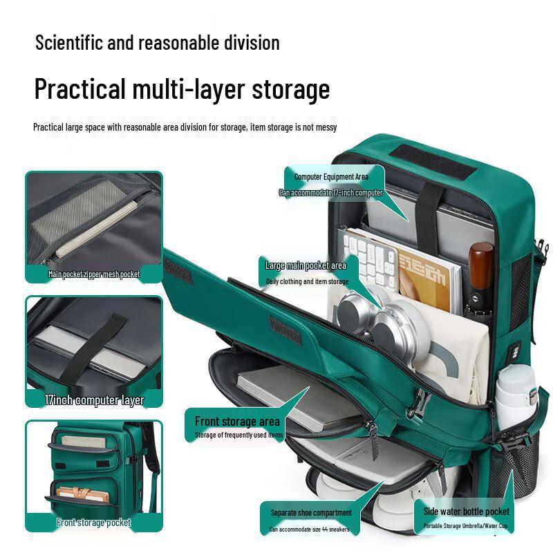 Zuoyou Large Capacity Convertible Business & Travel Backpack