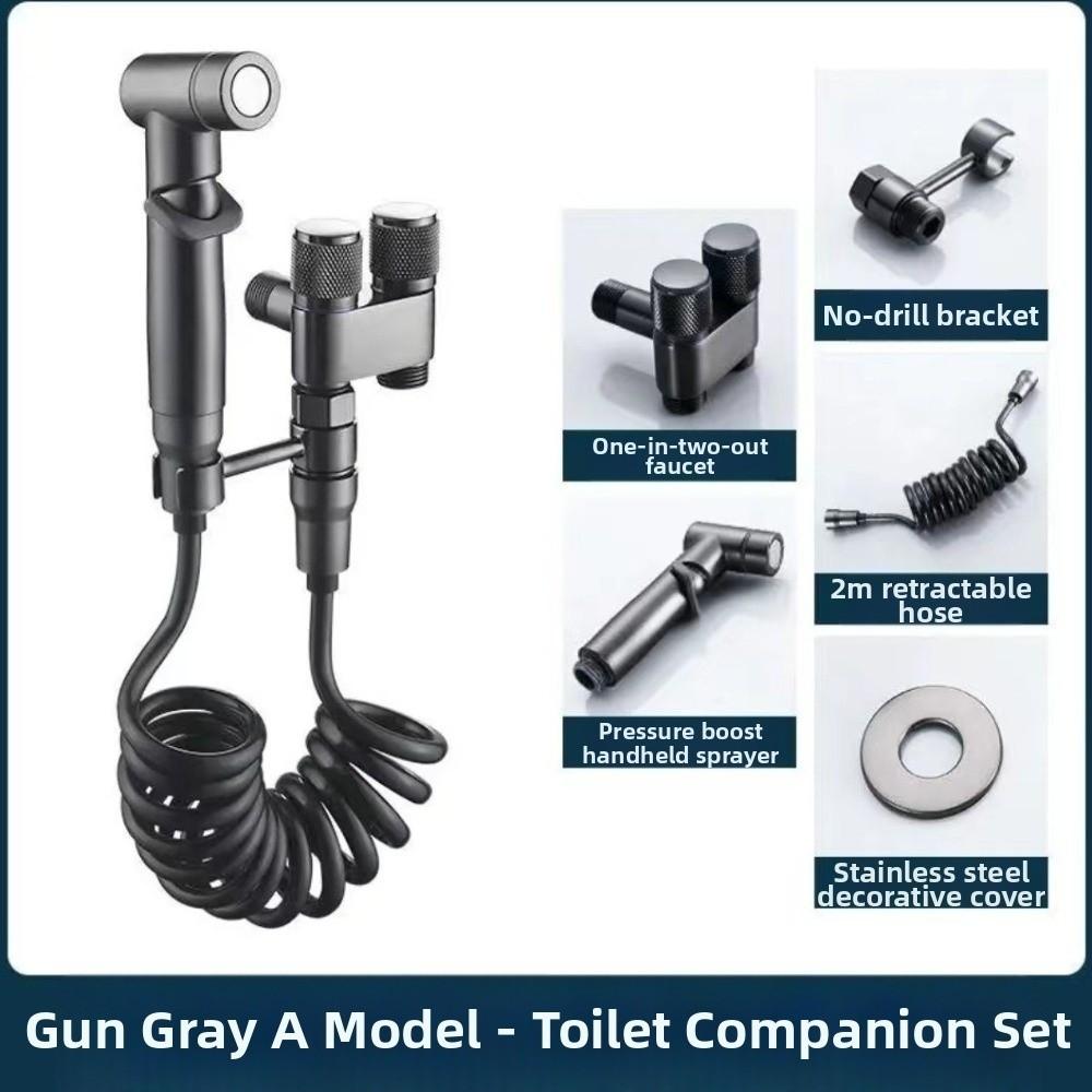 Double Outlet Toilet Cleaning Bidet Sprayer Handheld Bathroom Shower Head New Anal Douche  Bathroom