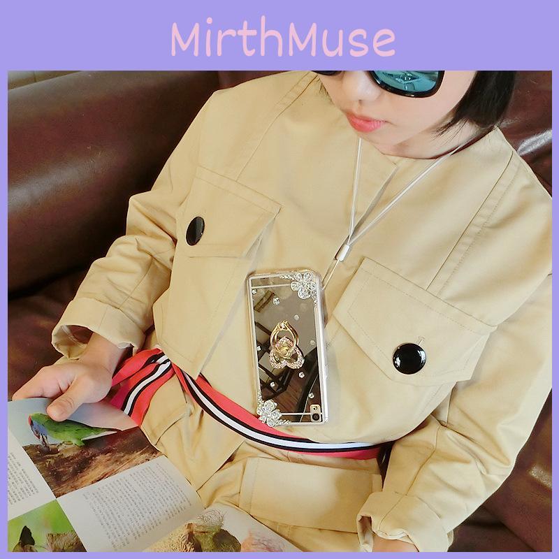 Color Luxury Electroplated Mirror Ring Bracket Mobile Phone Case For Iphone