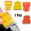 1/3pcs Compact Mini Razor Blade Scraper with Ergonomic Plastic Handle and Retractable Metal Blade - Ideal for Paint and Sticker Removal