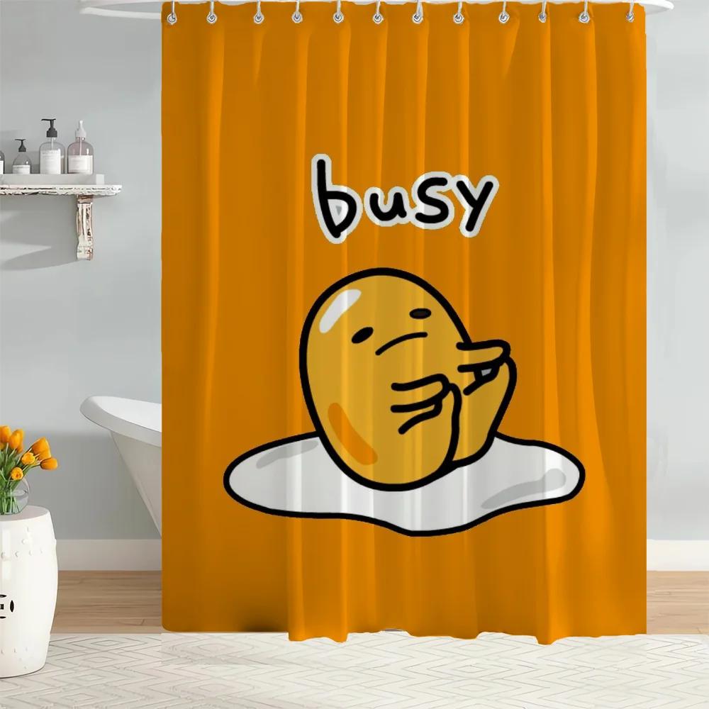 Curtains In the Bathroom Shower Curtain Home Tentacles Gudetama Waterproof Fabric Bathroom Curtains Bath Sets Accessories Set