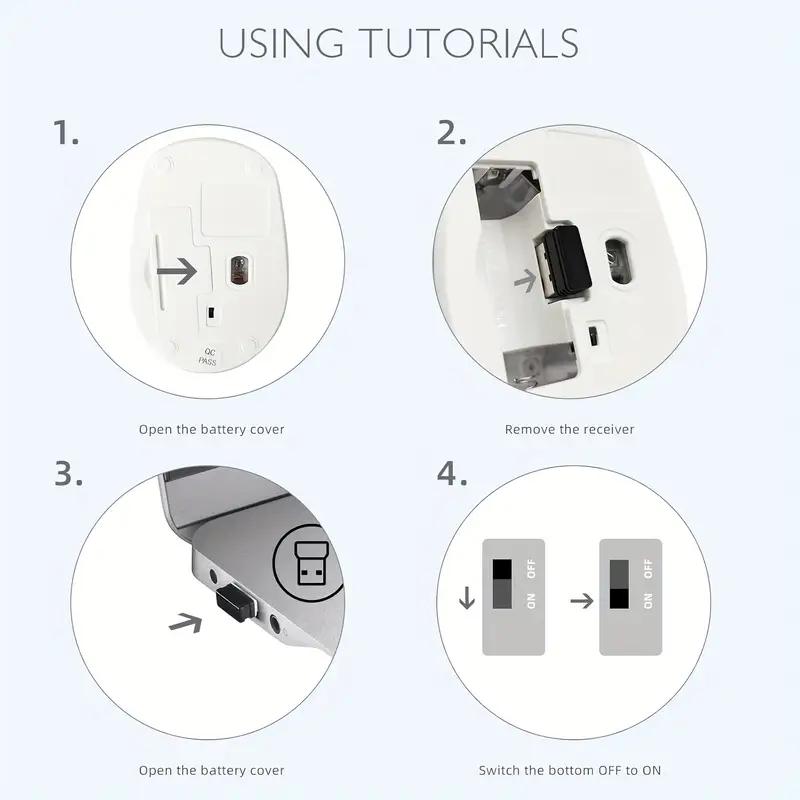 Bluetooth-compatible Wireless Mouse Ergonomic Computer Mouse PC Optical Mause with USB Receiver 2.4Ghz Wireless Mice For Laptop