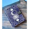 Celestial Sun & Moon Handmade Vintage Leather Journal Deckle Edge Paper, Blank Spell Book of Shadows grimoire Journal, Gift for him her with 200 Pages