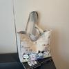 Cute large-capacity canvas bag women's spring and summer new shoulder bag class commuter bag versatile tote bag