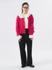 Beams Boy Women's Ring Dot Sweat Cardigan, Pink 1